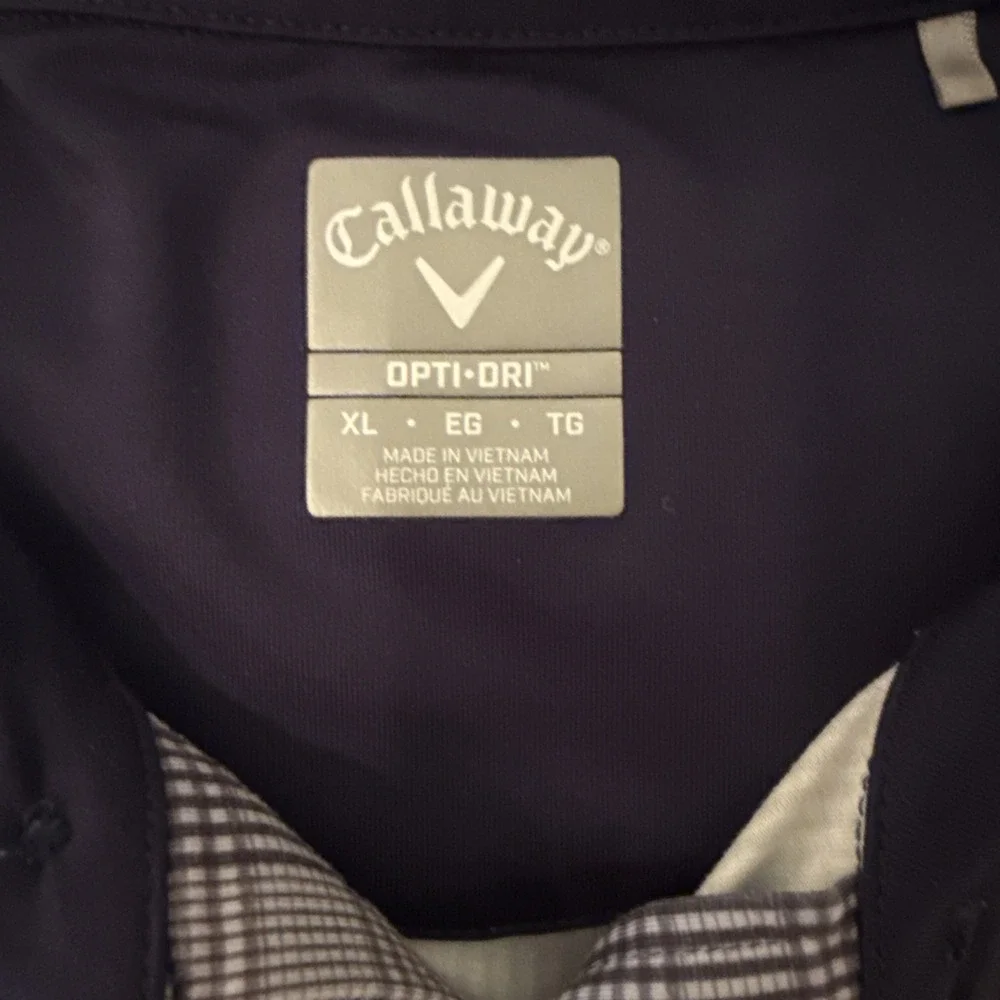 Callaway OPTI-DRI Golf Polo Shirt Men's XL Multicolor Plaid Performance Stretch